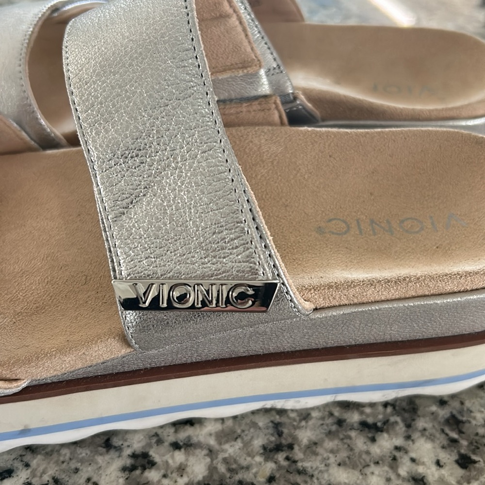 Vionic Silver Platform Sandals - image 4